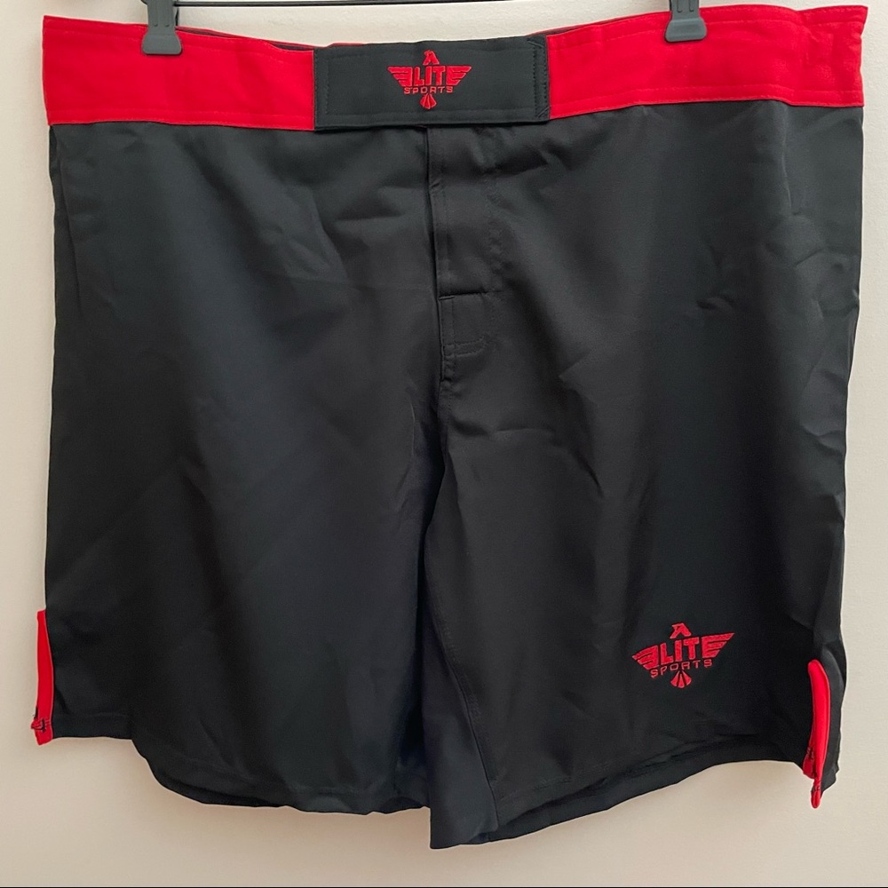 5/$25 Sports Black Jack/Red MMA shorts Size 3XL